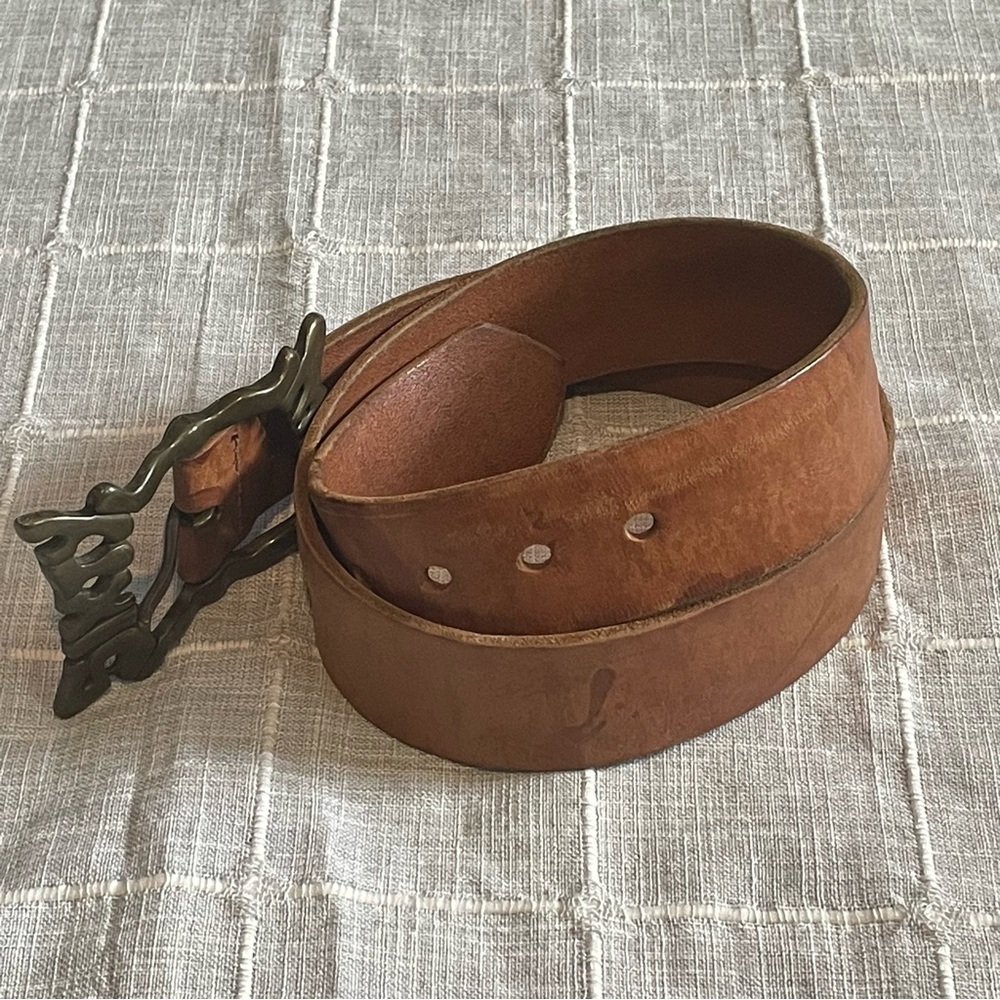 Miss Sixty Vintage Leather Italy Chunky Belt Buckle Sz M - Picture 6 of 13